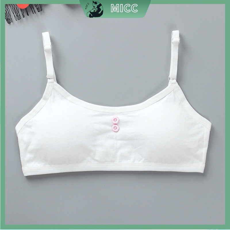 Áo lót vải cotton Mềm Mại Thoải Mái Có Đệm Ngực Tháo Rời Được Dành Cho Tuổi Teen / Bé Gái