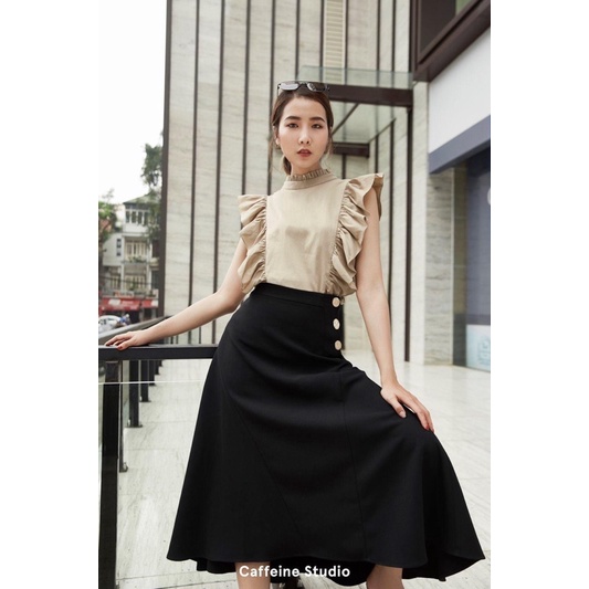 Chân váy midi thanh lịch dành cho nữ Caffeine Studio