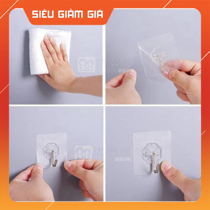 [SIÊU SALE] Móc dán tường trong suốt chịu lực siêu dính (1 chiếc)