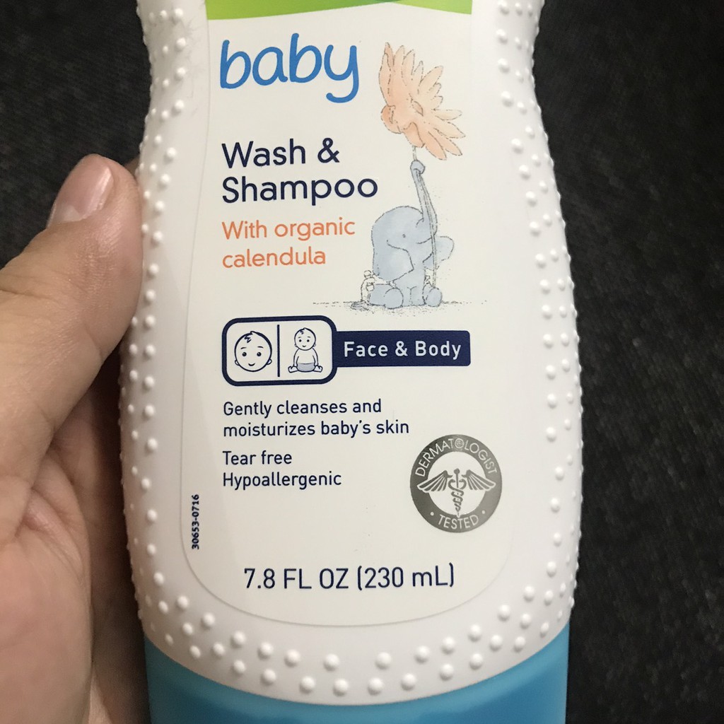 ❤ [Hàng Mỹ] Sữa Tắm, Gội dưỡng ẩm em bé Cetaphil Baby Wash Shampoo 230ml