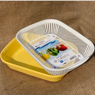 [Nhật Nội Địa] Rổ Nhựa / Rá Nhựa Đựng Rau Củ Hoa Quả 2 Lớp