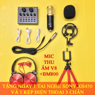 Mic thu âm v8 - bm800 - mới nhất 2019