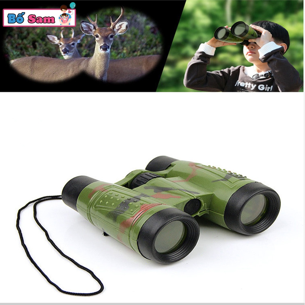 Ống nhòm quân đội cho bé họa tiết rằn ri, đồ chơi ống nhòm cho bé tặng kèm la bàn Shop Bố Sam