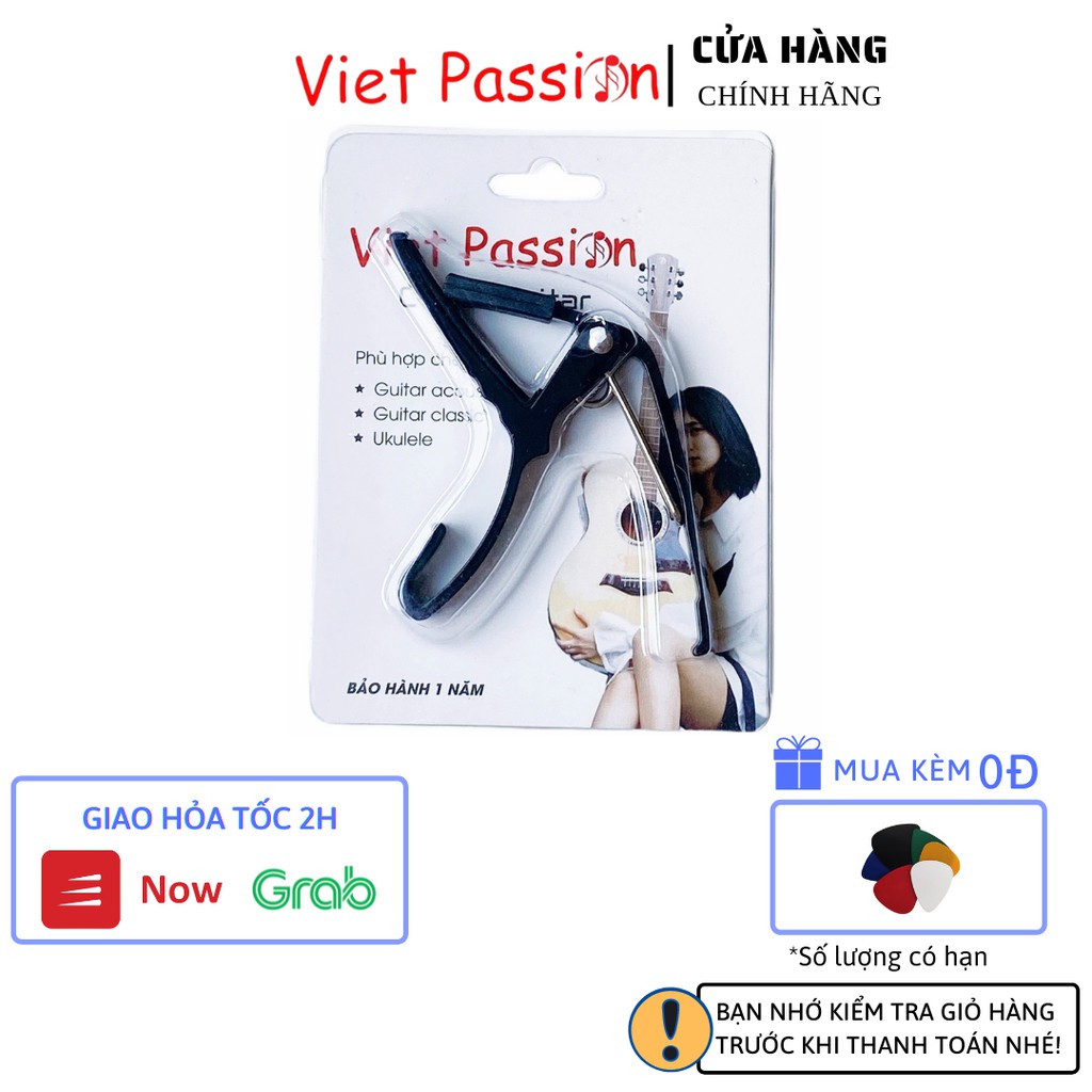 Kẹp capo cho đàn ukulele soprano 21 nich concer 23 inch tenor 26 inch bằng kim loại kẹp tăng tông hạ tông Viet Passion
