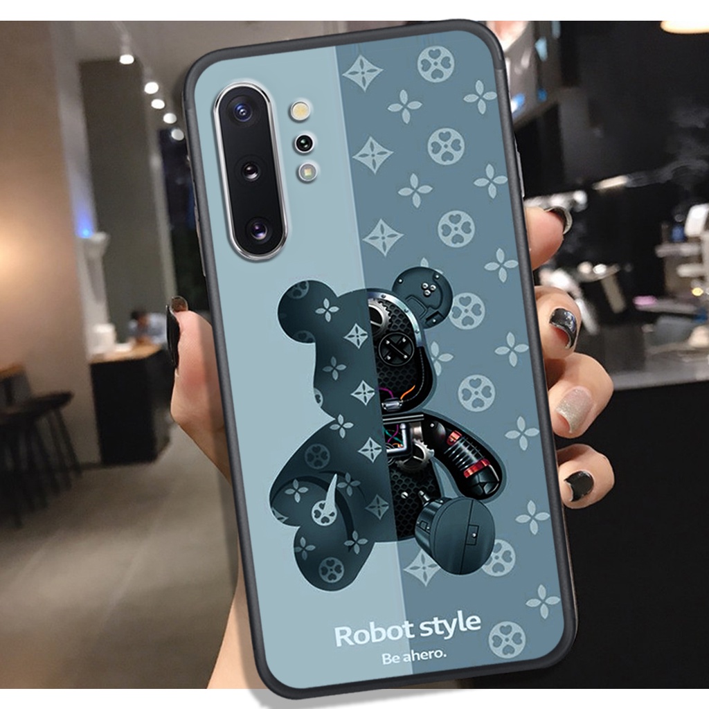 [HOT]ỐP SAMSUNG NOTE 8 - NOTE 9 - NOTE 10 - NOTE 10 PLUS  , In Hình Gấu Robot họa tiết L-V màu sắc cực đẹp.