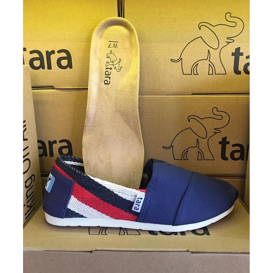 TARA - Giày Lười Sọc Xanh Đỏ Unisex | BigBuy360 - bigbuy360.vn