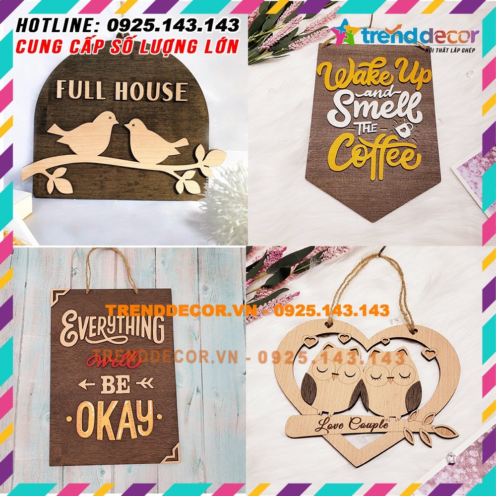 11 MẪU bảng tranh gỗ treo tường trang trí chất liệu gỗ MDF trang trí decor nhà và quán cafe Trenddecor | BigBuy360 - bigbuy360.vn