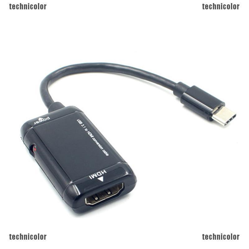 craving US Type C To MHL HDMI USB 3.1 Adapter Cable Cord 1080P Male To Female For Phones span-new