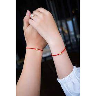 VÒNG TAY CHỈ ĐỎ KIM VÀNG MAY MẮN