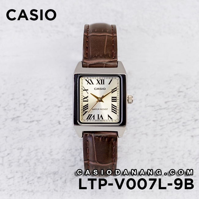 Đồng hồ nữ dây da Casio chính hãng Anh Khuê LTP-V007L-9BUDF