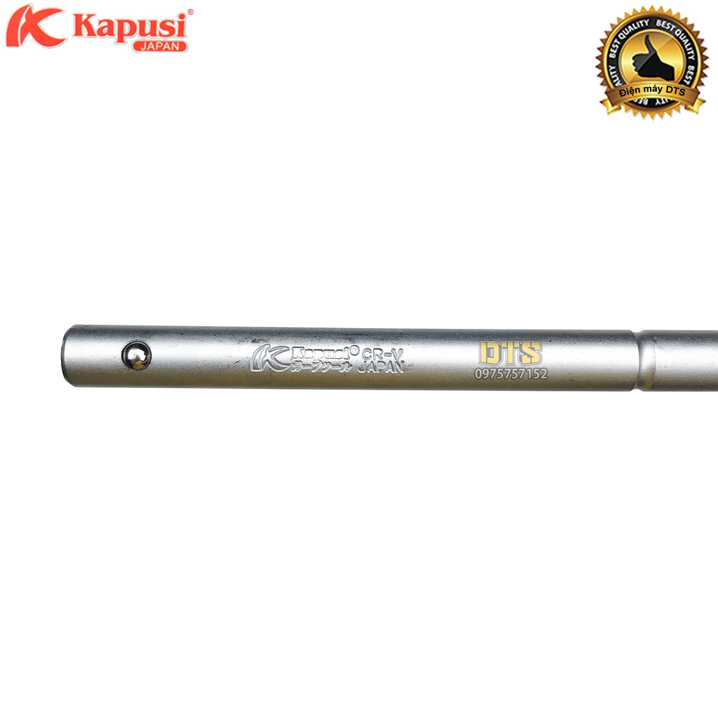 Tay nối dài khẩu đầu trượt Nhật Kapusi 1/2&quot;x10&quot;, Cần Siết Đầu Trượt (Kéo) thép cứng CR-V cao cấp