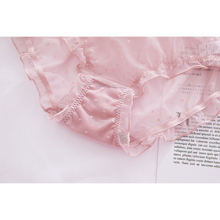 Quần Lót Nữ Ren Sexy Cao Cấp mềm mại chấm bi đính nơ điệu đà gợi cảm mẫu C883