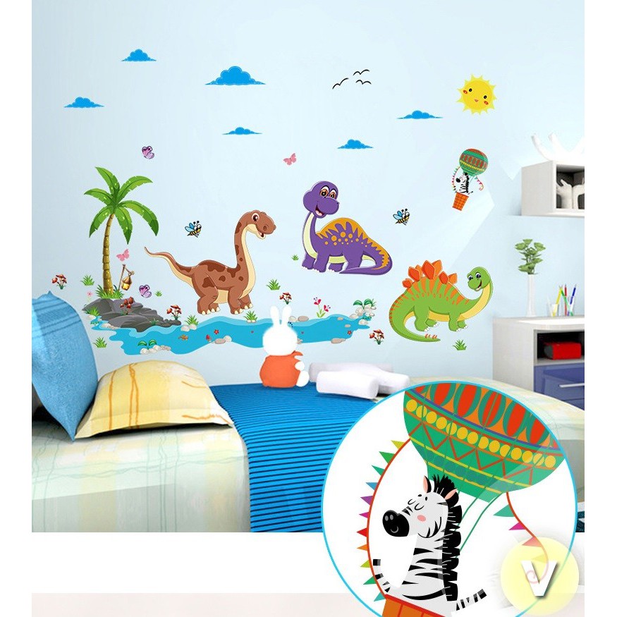 Decal dán tường Khủng long của bé
