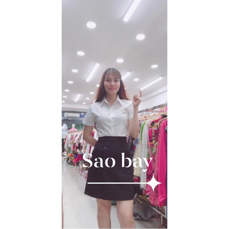 SALE sốc áo sơ mi trắng tay ngắn ( mai an) ảnh thật + video hàng shop cao cấp vải kate thái