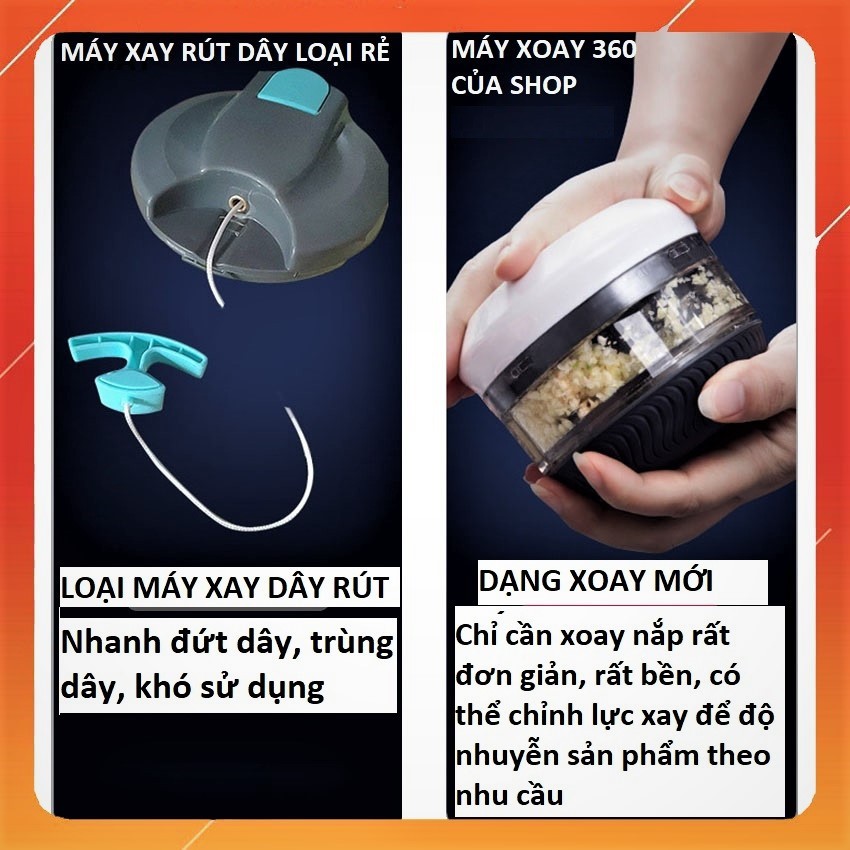 Máy xay tỏi ớt bằng tay mini dạng xoay không dùng dây rất bền,dụng cụ xay tỏi ớt,hành,gừng,các loạị hạt gia vị nhà bếp