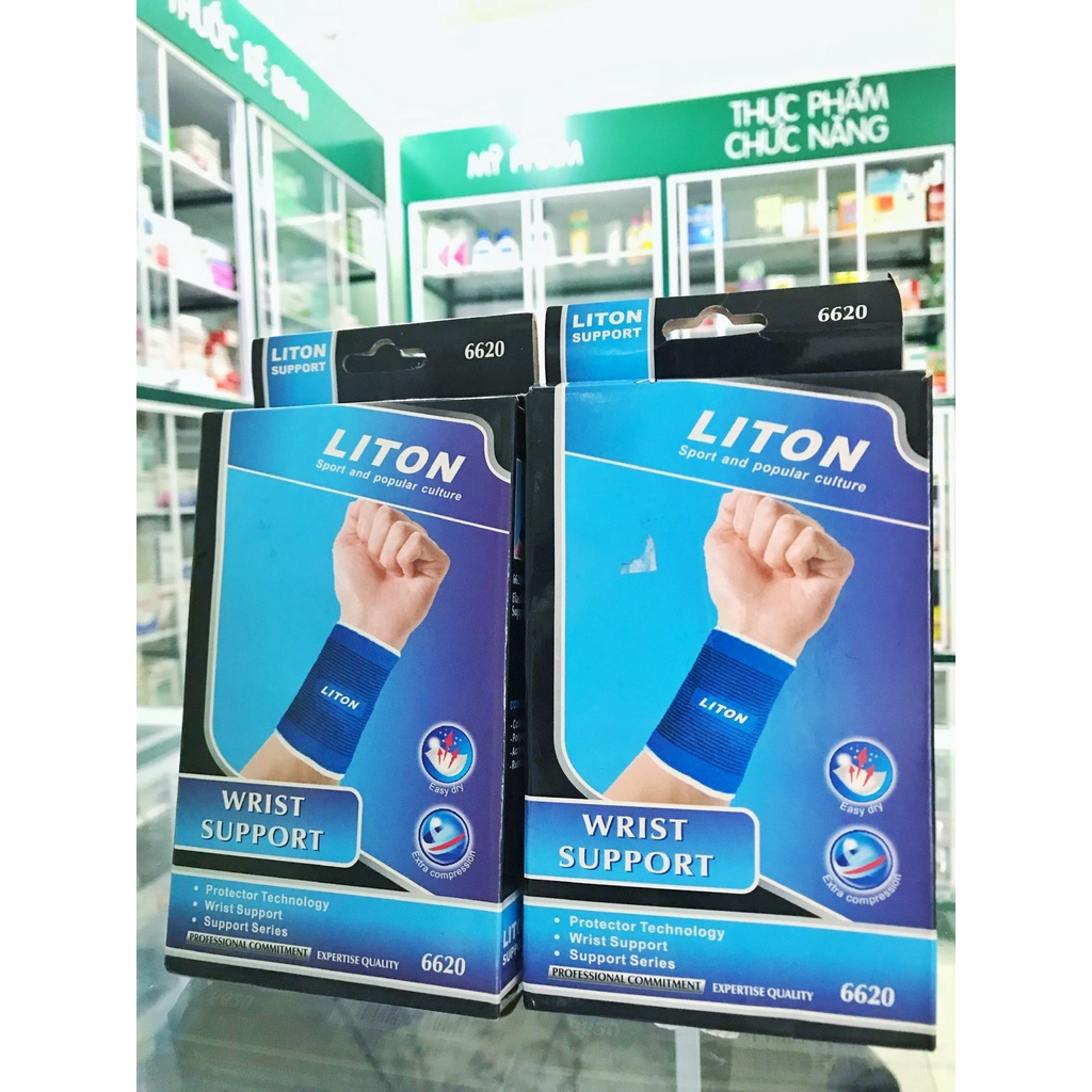 Đai Bảo Vệ Cổ Tay tập Gym - Băng quấn bảo hộ cổ tay chính hãng Liton cao cấp (1 đôi)