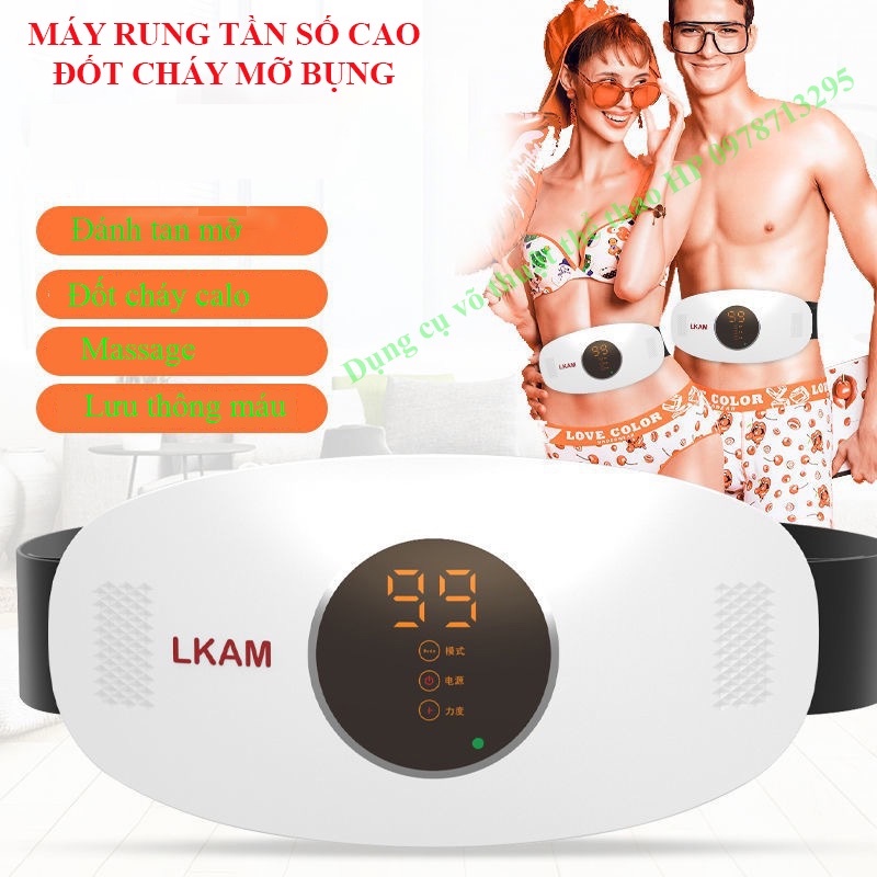 [ SIÊU ĐỐT MỠ ] Đai rung nóng LKAM CHÍNH HÃNG, Đai massage giảm mỡ toàn thân HIỆU QUẢ NHANH