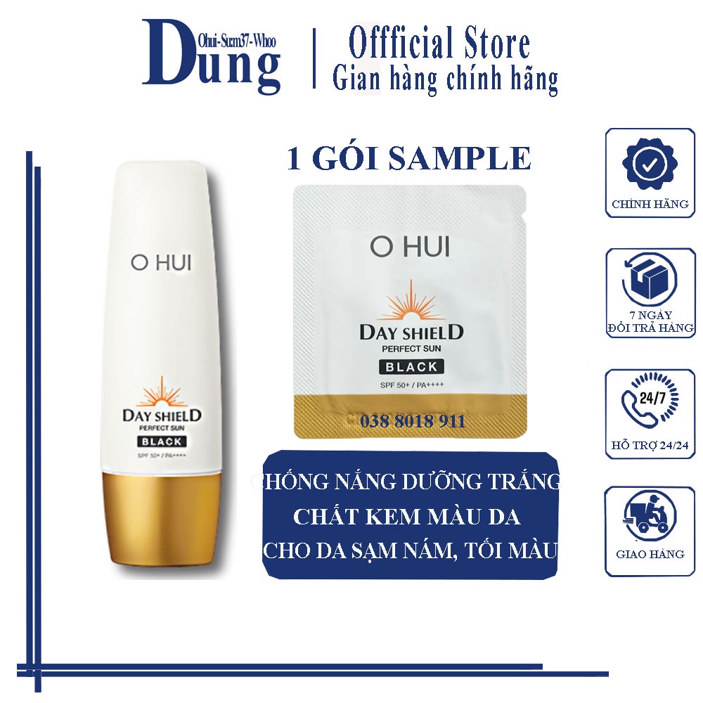 Sample Kem Chống Nắng Cho Da Bị Sạm Đen Ohui Sun Pro Black SPF50+/PA+++ 1ml
