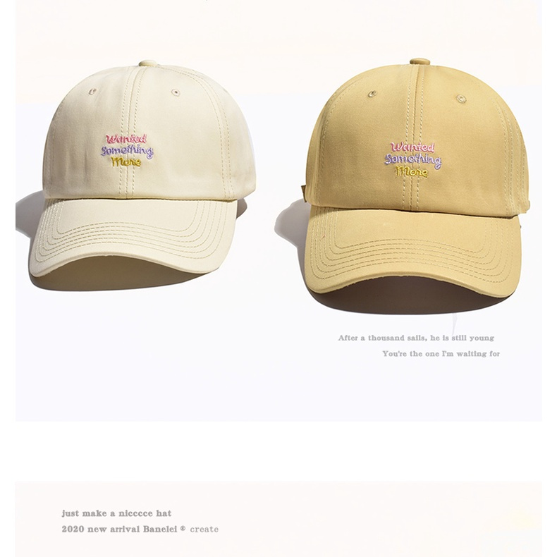 Mũ lưỡi trai thêu chữ thiết kế thời trang mùa hè cho nữ