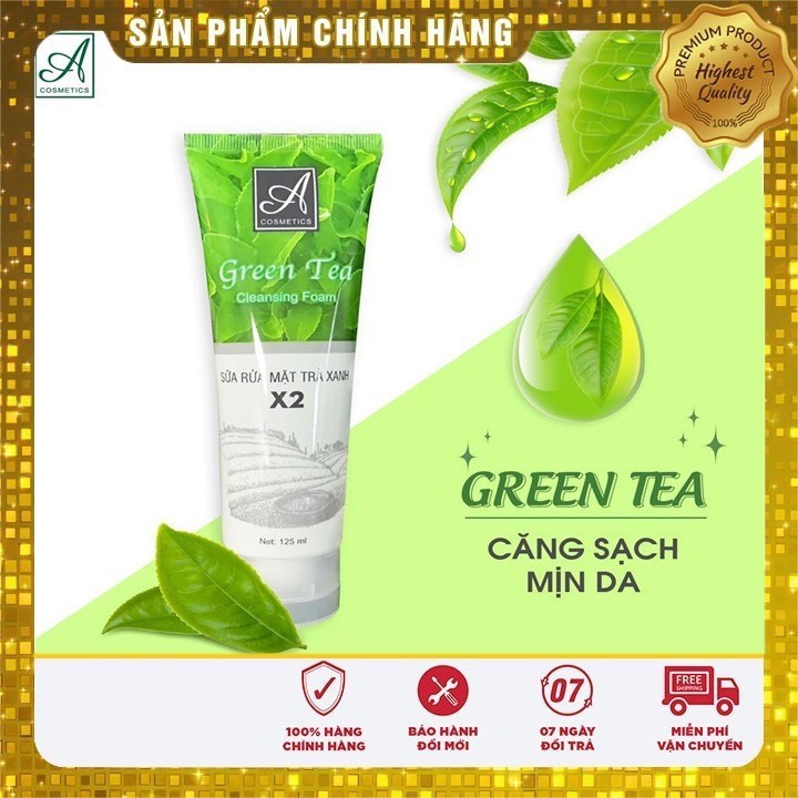 Chính hãng - Sữa Rửa Mặt Trà Xanh X2