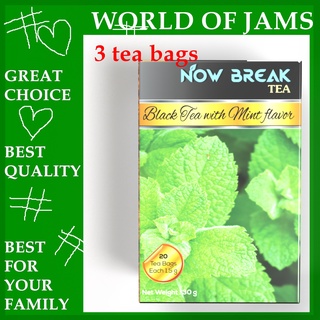 Set 03 túi lẻ - trà bạc hà now break tea, 3x1.5g=4.5g