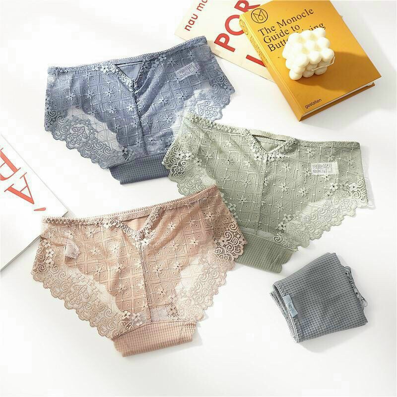 Quần lót su HAVANA gân caro pha ren - hàng cao cấp FLQ50 | BigBuy360 - bigbuy360.vn