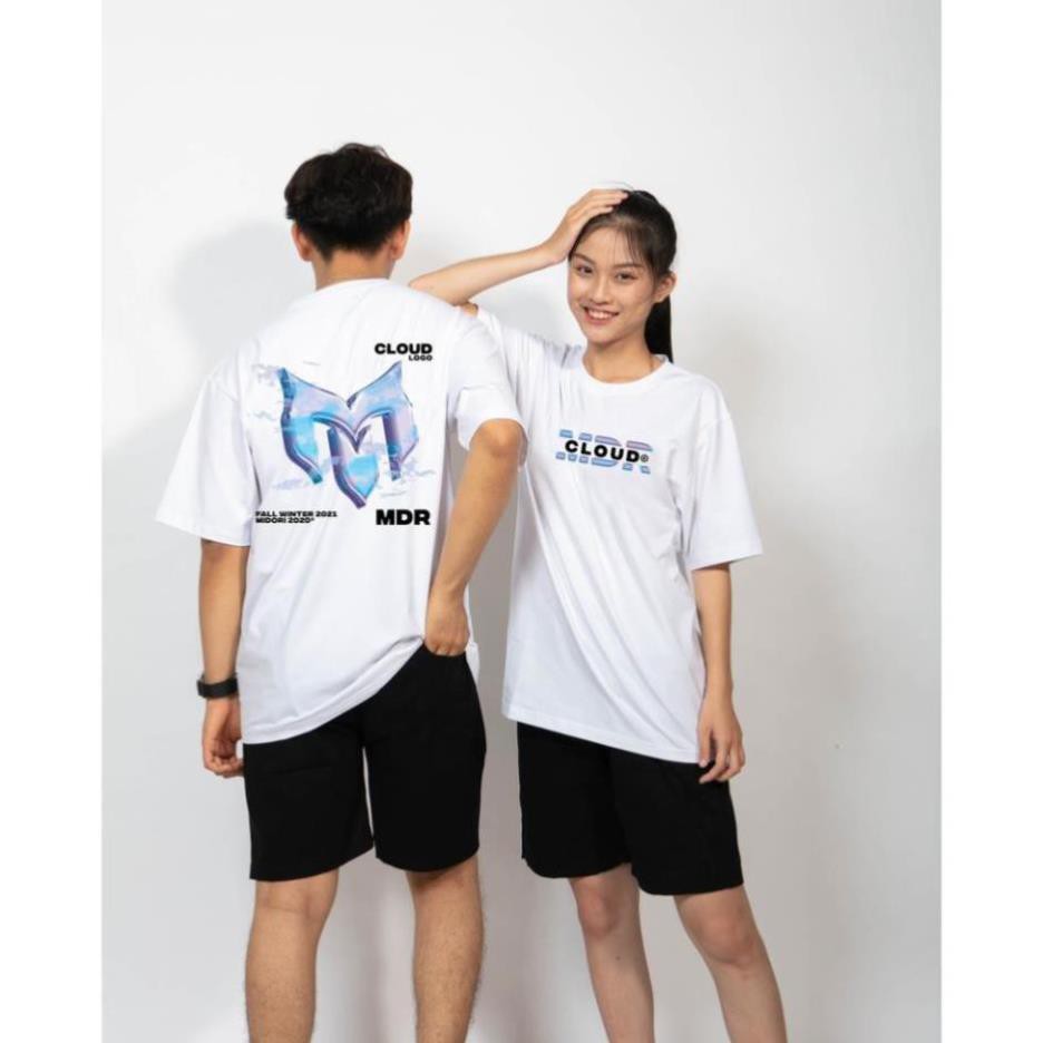 Áo thun unisex form rộng tay lỡ phông Nam Nữ Logo Lồng Mây Local Brand Chính Hãng Midori M Studio