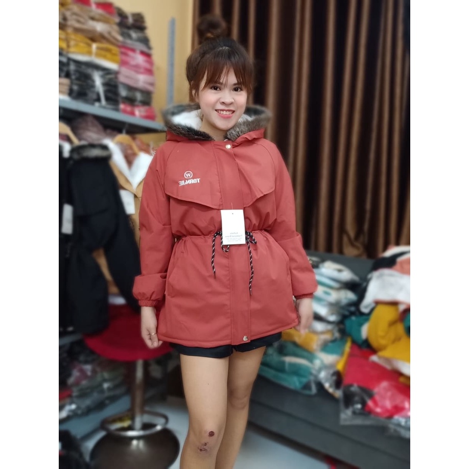 [ẢNH THẬT]Áo Khoác Nữ, Áo Parka LÓT LÔNG CỪU Có Dây Rút Eo | BigBuy360 - bigbuy360.vn