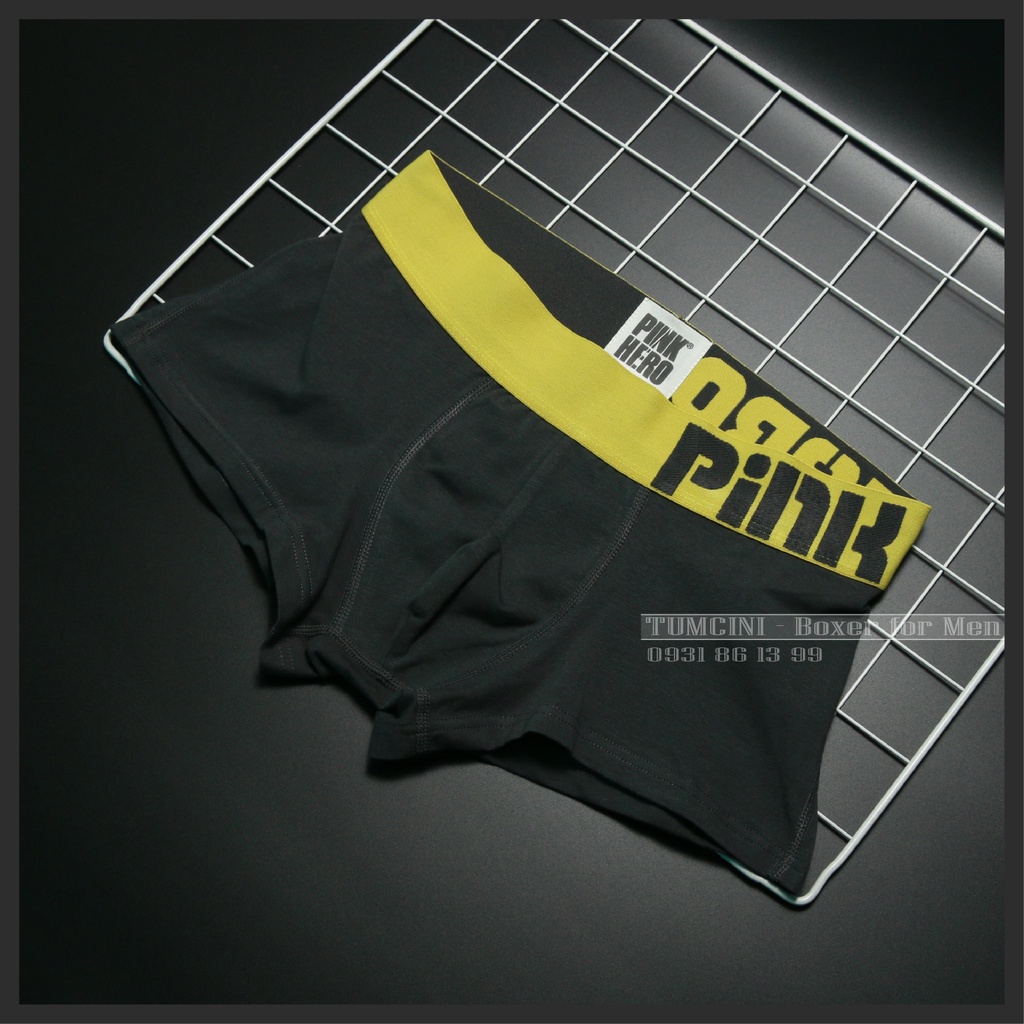 Quần lót nam boxer màu sắc cực đẹp dành cho giới trẻ hiện nay Hero Pink Tumcini HP10