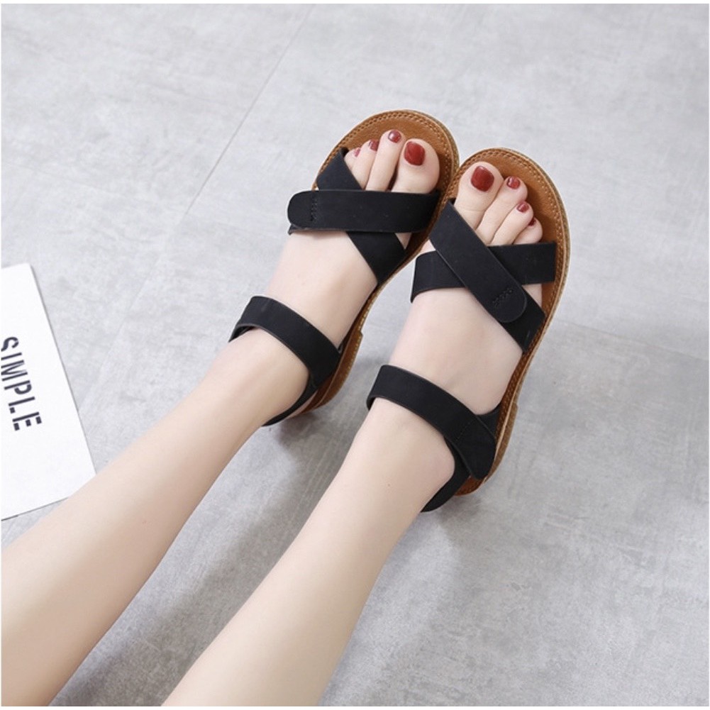 Sandal nữ đế siêu dẻo và êm chân quai X dán -