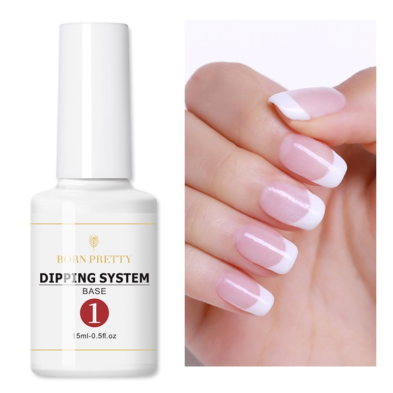BORN PRETTY Bột Nhúng Móng Tay Acrylic Trong Suốt Dạng Lỏng 15ML