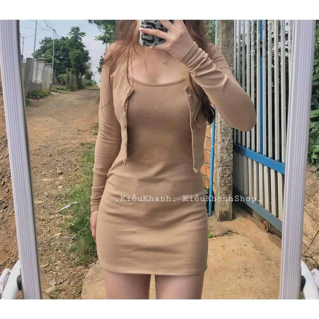 Sét váy 2món kèm áo khoác nhiều phong cách dáng ôm CAMA STORE | BigBuy360 - bigbuy360.vn