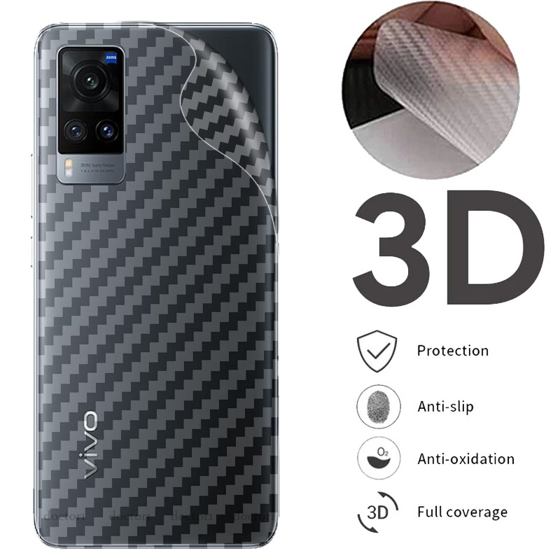 Miếng Dán Cường sợi carbon Mặt Sau Cho Điện Thoại VIVO X80 X70 X60 X50 Pro Plus 2022