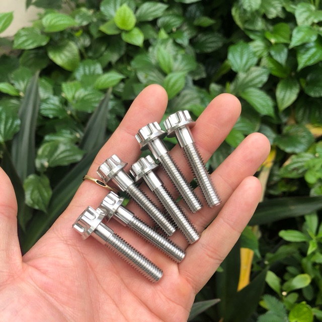 Ốc inox 8li25  - 8li3 - 8li4  CNC - dành cho nhiều loại xe.