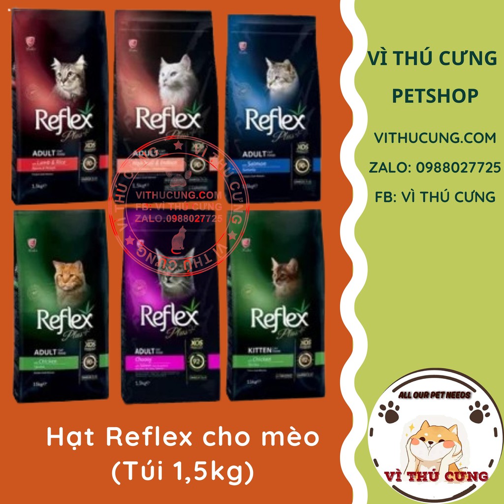 Thức ăn Reflex hạt cho mèo trưởng thành ( túi 1,5kg)
