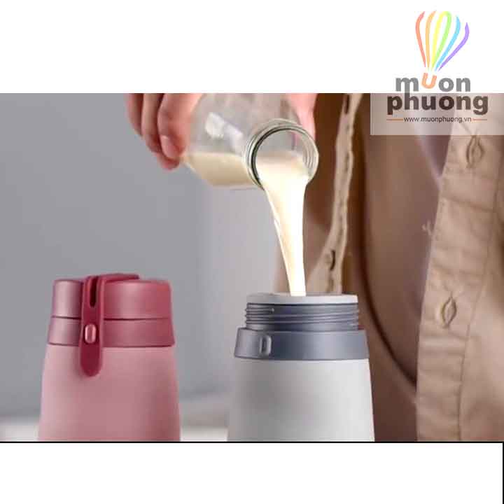 Bình uống nước silicone xếp gọn có dây treo cắm trại, du lịch, sử dụng văn phòng hàng ngày - MUÔN PHƯƠNG SHOP