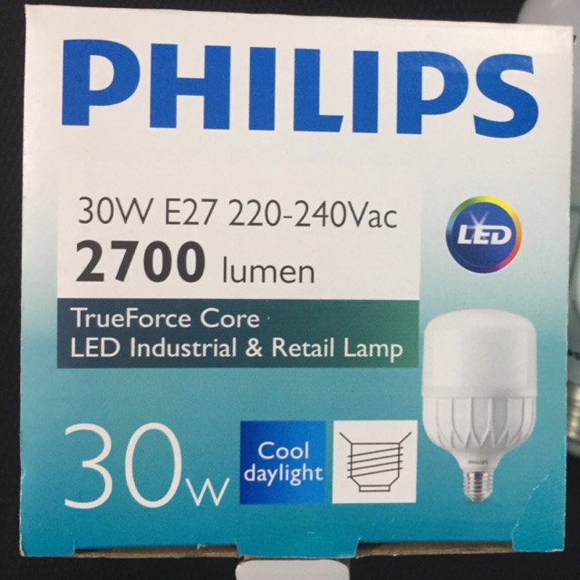 Bóng đèn Led buld trụ TRUE FORCE HB 30w philips