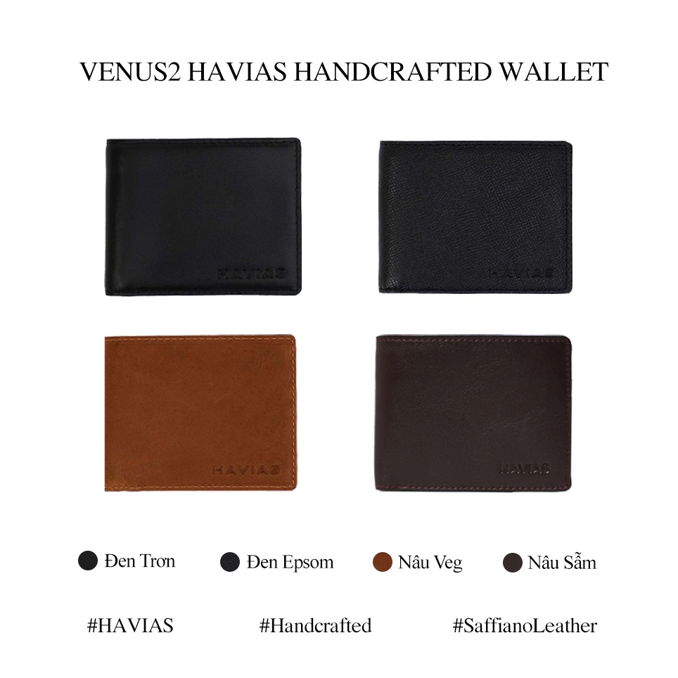 Ví ngắn Venus2 Handcrafted Wallet HAVIAS