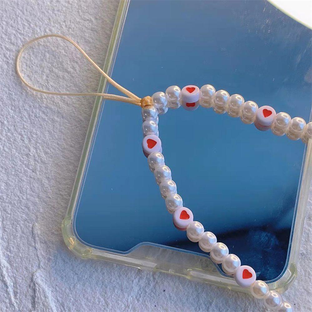 Dây Đeo Điện Thoại Bằng Acrylic Hình Trái Tim Xinh Xắn