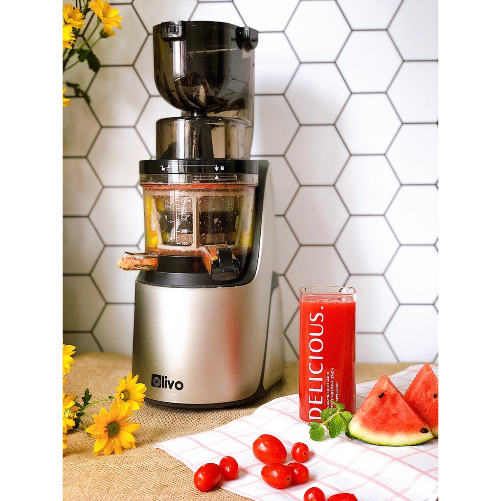Máy ép chậm OLIVO SJ189 thương hiệu Mỹ - Máy ép trái cây Olivo SJ18 với công suất 400w ép nguyên quả - Bảo hành 10 năm
