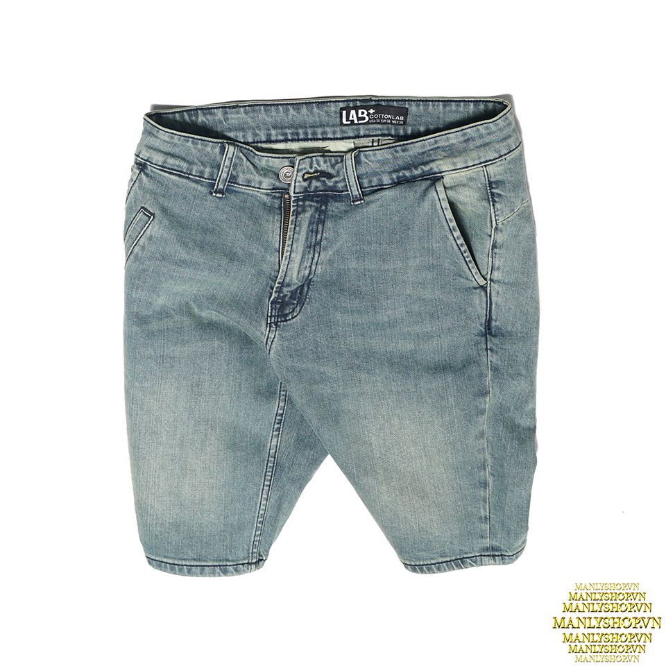 Quần short jean nam, Quần đùi jean nam co giãn Lab 609 Manlyshop