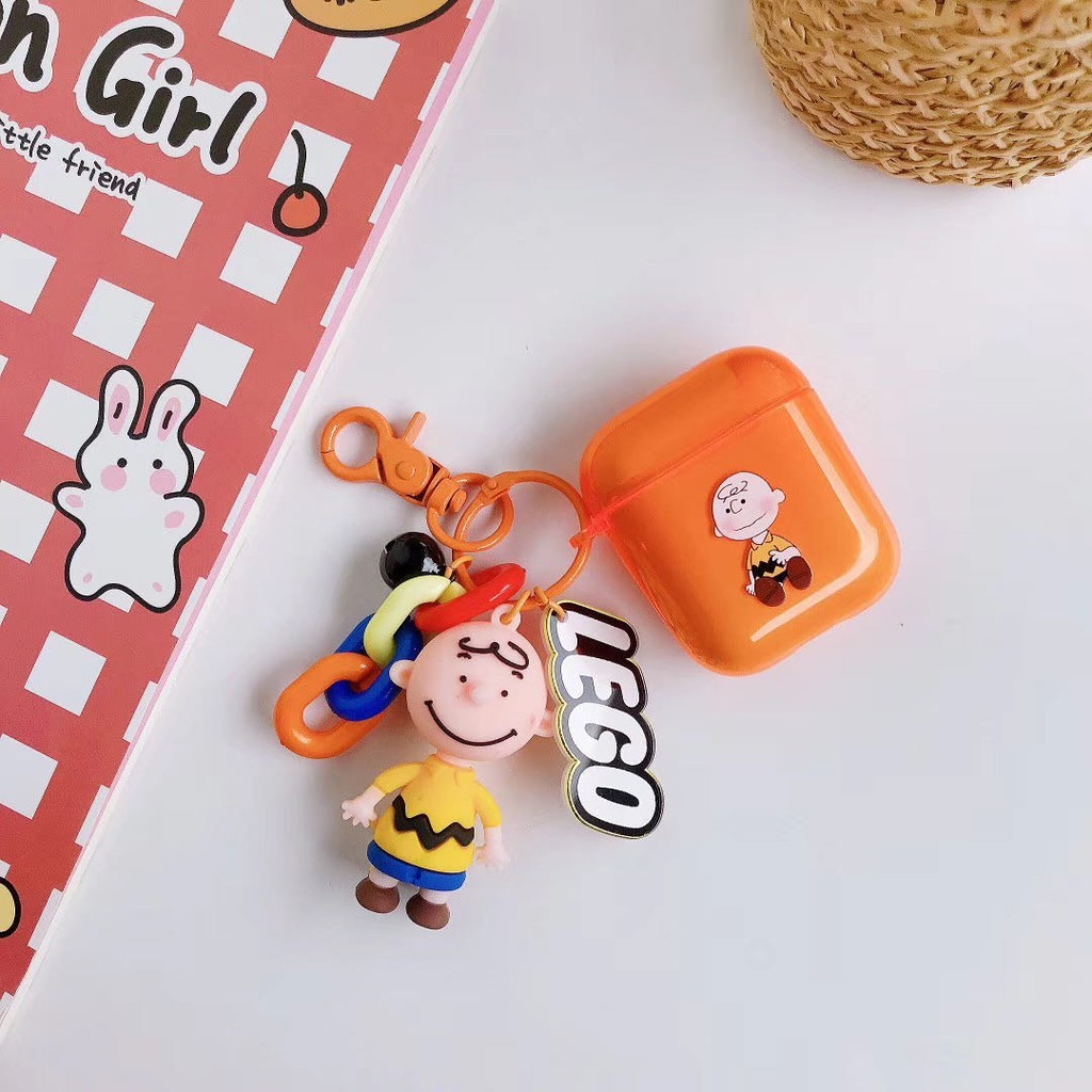 Dễ Thương Vỏ Bảo Vệ Hộp Đựng Tai Nghe Airpods Hình Snoopy Charlie Brown Đáng Yêu Ốp