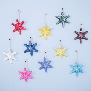 Set 9 mô hình sao biển trang trí 13cm thân dày  - Decor đồ trang trí theo phong cách biển Địa Trung Hải 