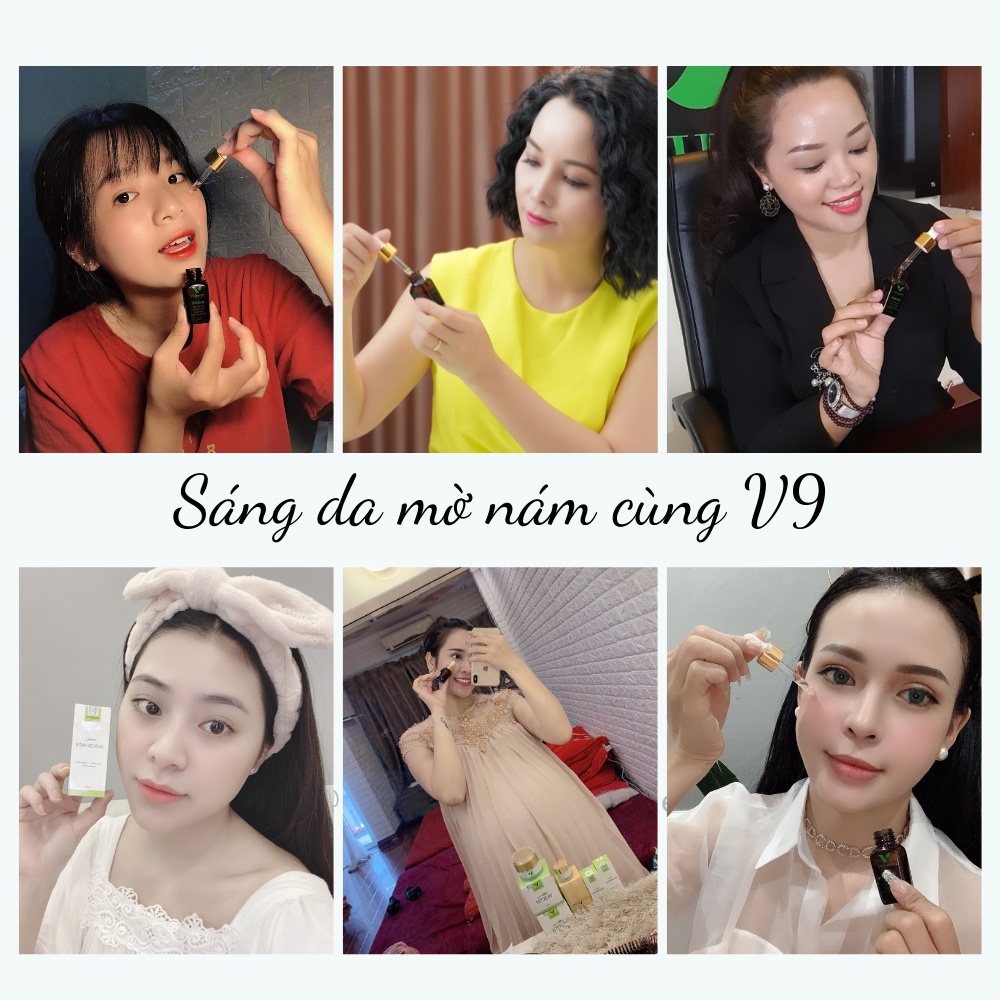 Serum mờ thâm nám tàn nhang trắng da, mỹ phẩm cho bà bầu V9Queen an toàn hiệu quả