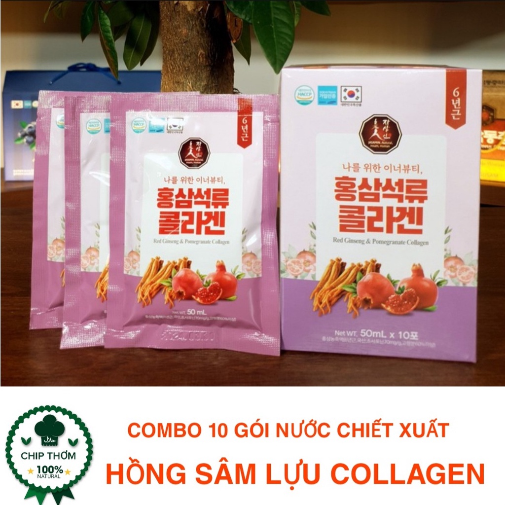 NƯỚC CHIẾT XUẤT HỒNG SÂM COLLAGEN LỰU 50ML X 30GÓI