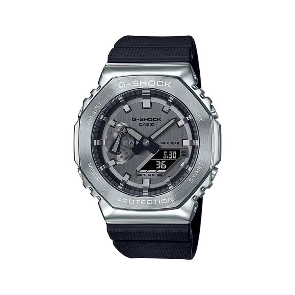 Đồng hồ nam cao cấp Casio G-Shock GM2100-1A Dây nhựa mặt trắng Chống nước 200m Bảo hành 5 năm Hyma watch