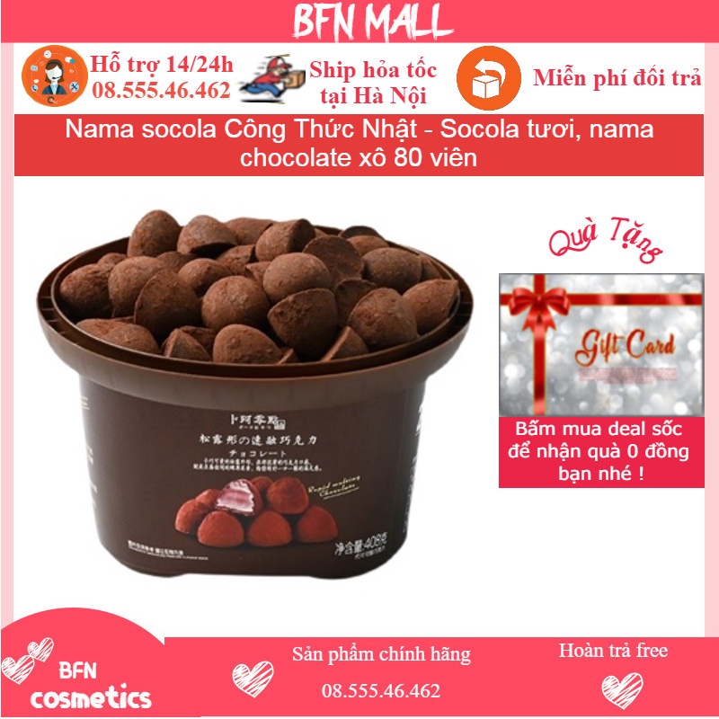 [Mã GROSALE55 giảm 8% đơn 500K] Nama socola Công Thức Nhật - Socola tươi, nama chocolate xô 80 viên