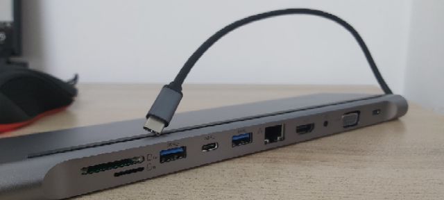 Hub USB Type-C đa chức năng HDMI/ VGA/ RJ45/ PD/ USB/ TF/ SD - UTH111160