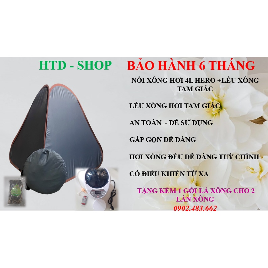 Nồi xông hơi Hero 3l, tặng kèm ổ 3 chấu, Lỗi 1 đổi 1, Bảo hành sản phẩm 6 tháng.