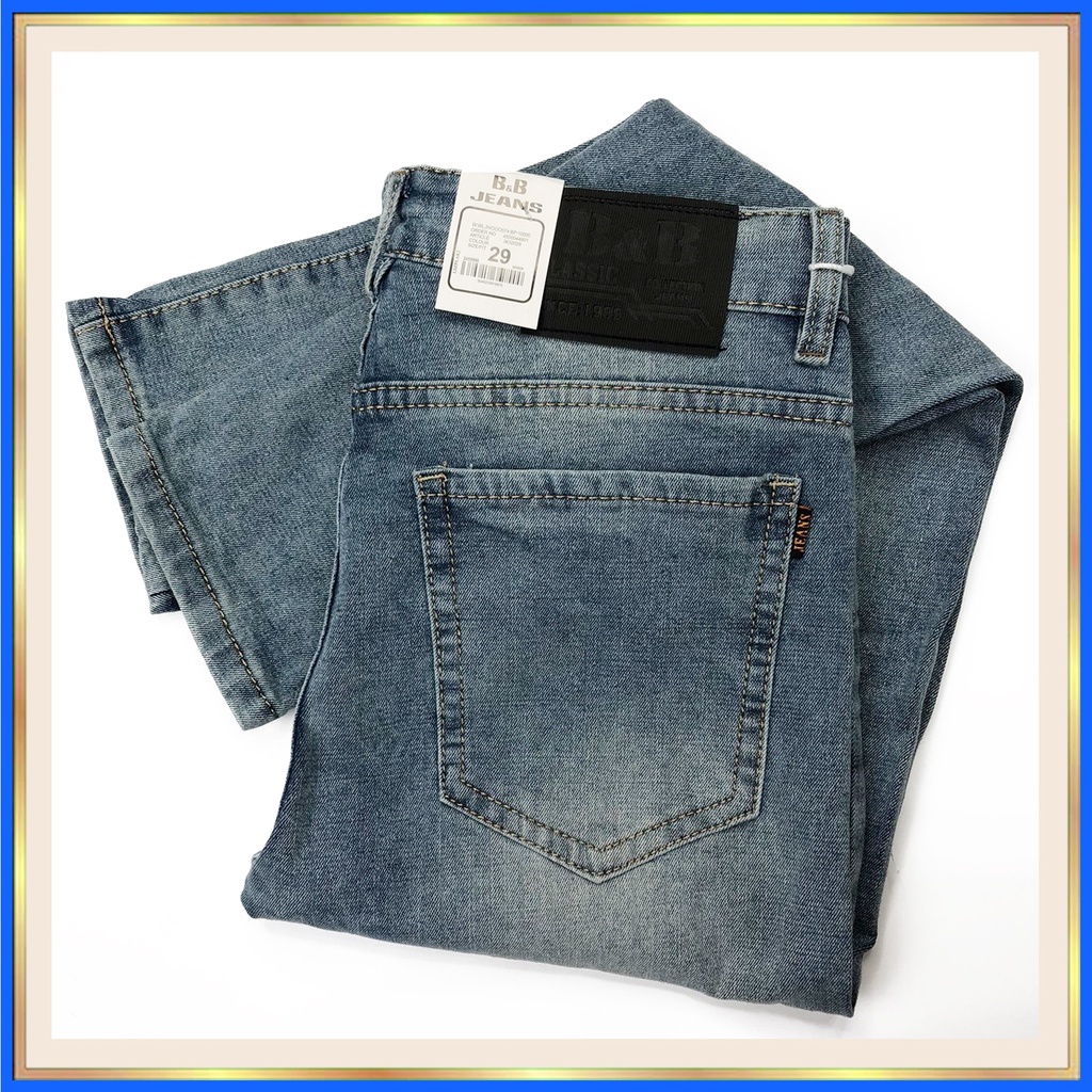 Quần Jean Nam trơn in chữ chất bò cao cấp đẹp quần rin nam Hàn Quốc co giãn QJ-093 | BigBuy360 - bigbuy360.vn